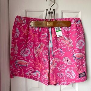 Vineyard Vines Pink Nautical Men’s bathing suit.  Size Large.